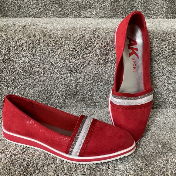 Anne Klein Shoes - Nearly New Ann Klein Sport Red Flat/ Loafer Shoes